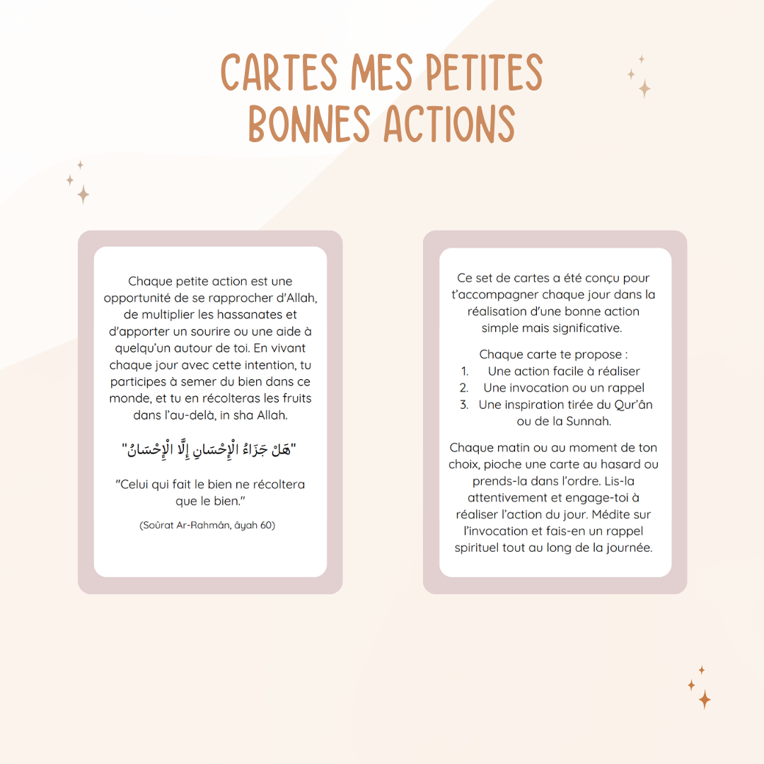 CARTES MES PETITES BONNES ACTIONS