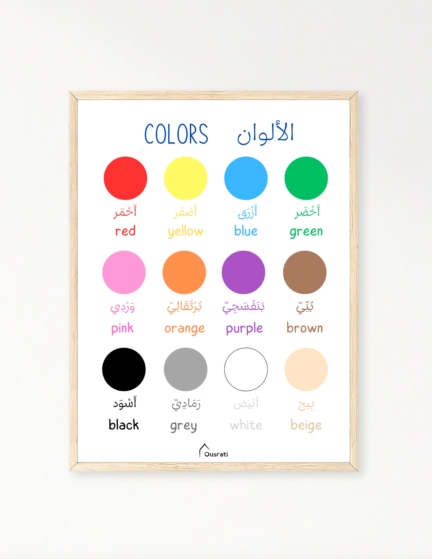 AFFICHE - LES COULEURS