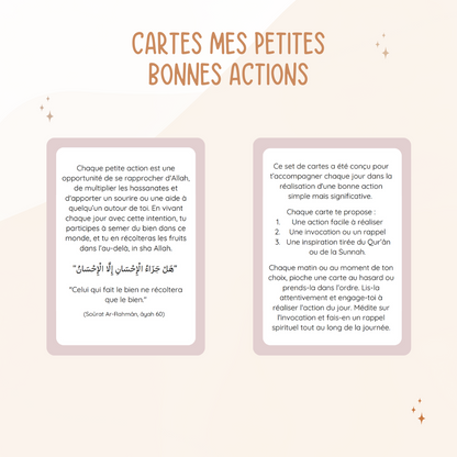 CARTES MES PETITES BONNES ACTIONS