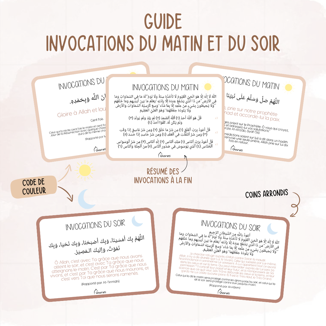 GUIDE ADHKÂRS - MES INVOCATIONS DU MATIN ET DU SOIR