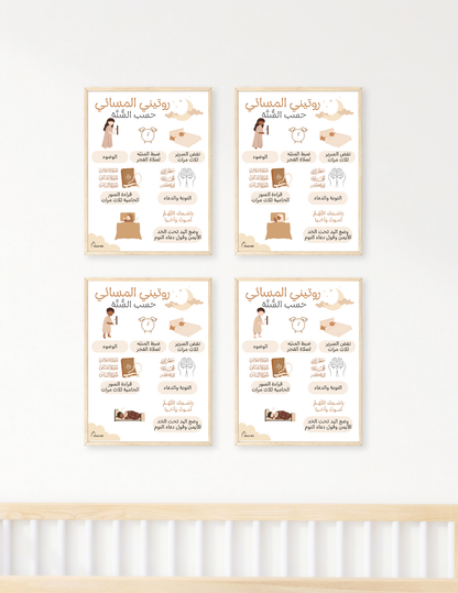 AFFICHE - MA ROUTINE DU SOIR SELON LA SUNNAH